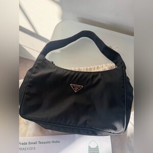 Prada Black re edition Tessuto Hobo Shoulder Bag